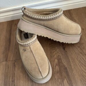 UGG Women's Beige Platform Mules